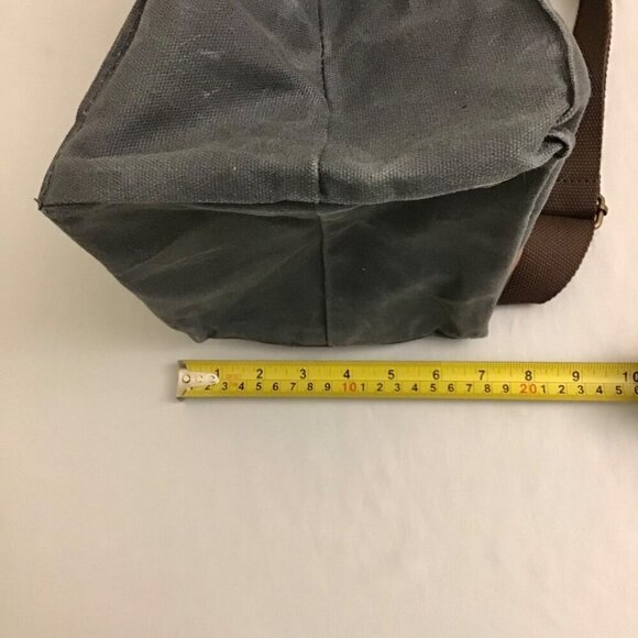 ASEBBO Canvas Insulated Lunch Bag Cooler Gray Shoulder Strap Work Hiking Picnic - Picture 11 of 12